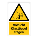 Vorsicht Ohrstöpsel tragen