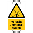 Vorsicht Ohrstöpsel tragen