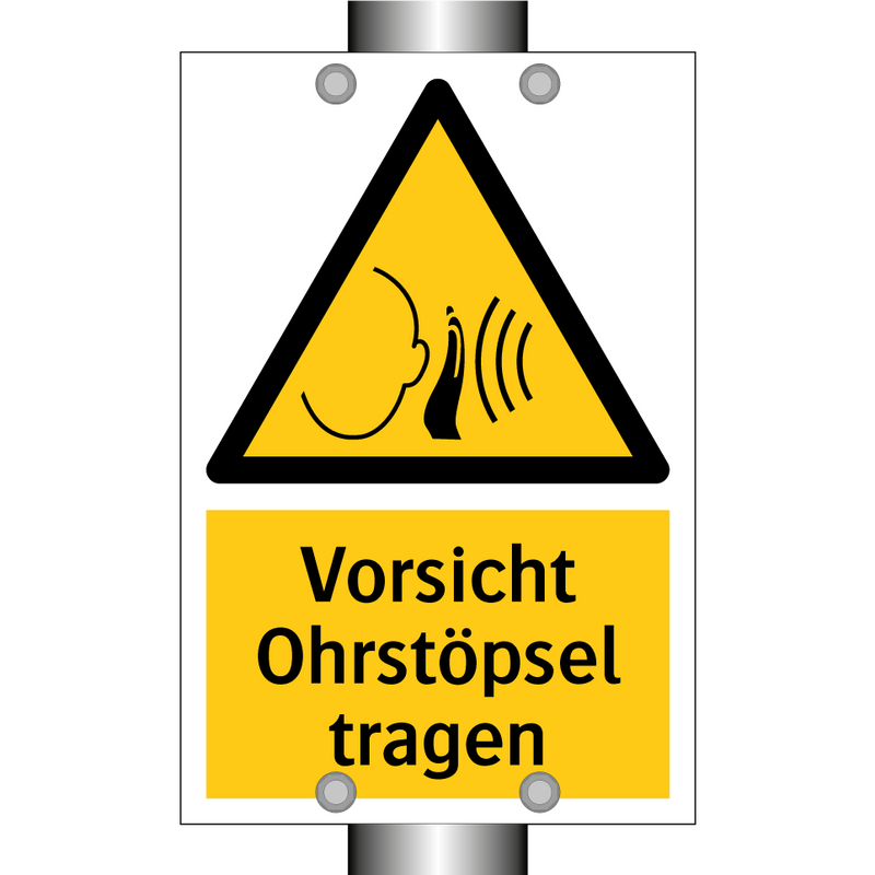 Vorsicht Ohrstöpsel tragen