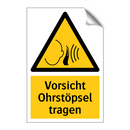 Vorsicht Ohrstöpsel tragen
