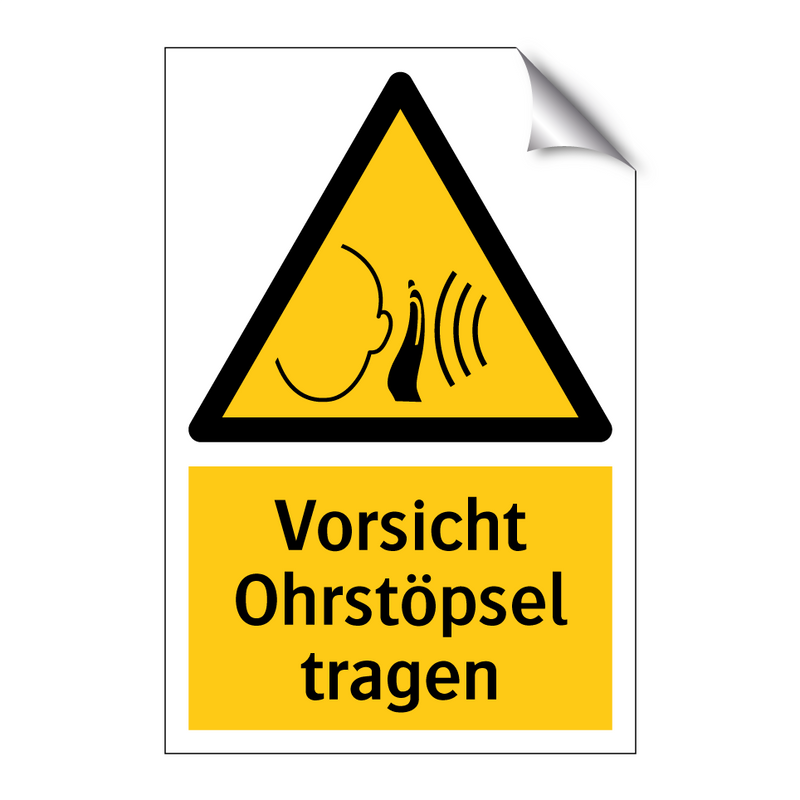 Vorsicht Ohrstöpsel tragen