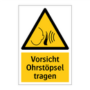 Vorsicht Ohrstöpsel tragen