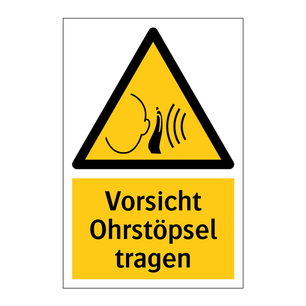 Vorsicht Ohrstöpsel tragen