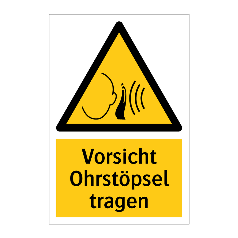 Vorsicht Ohrstöpsel tragen