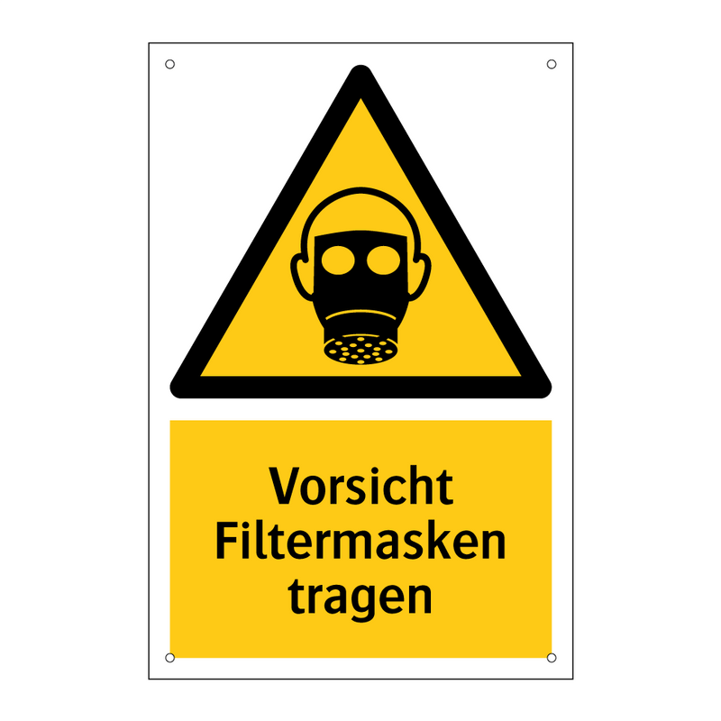 Vorsicht Filtermasken tragen
