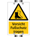Vorsicht Fußschutz tragen