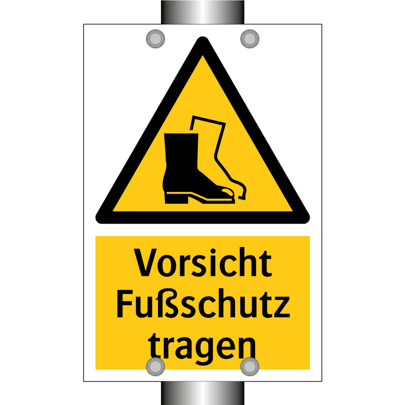 Vorsicht Fußschutz tragen
