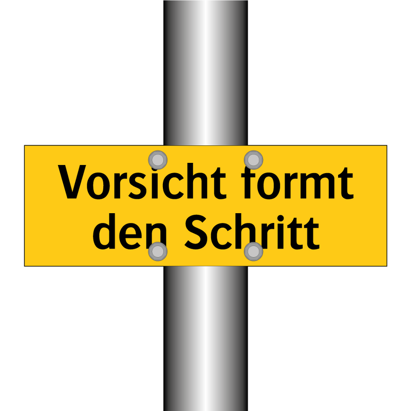 Vorsicht formt den Schritt