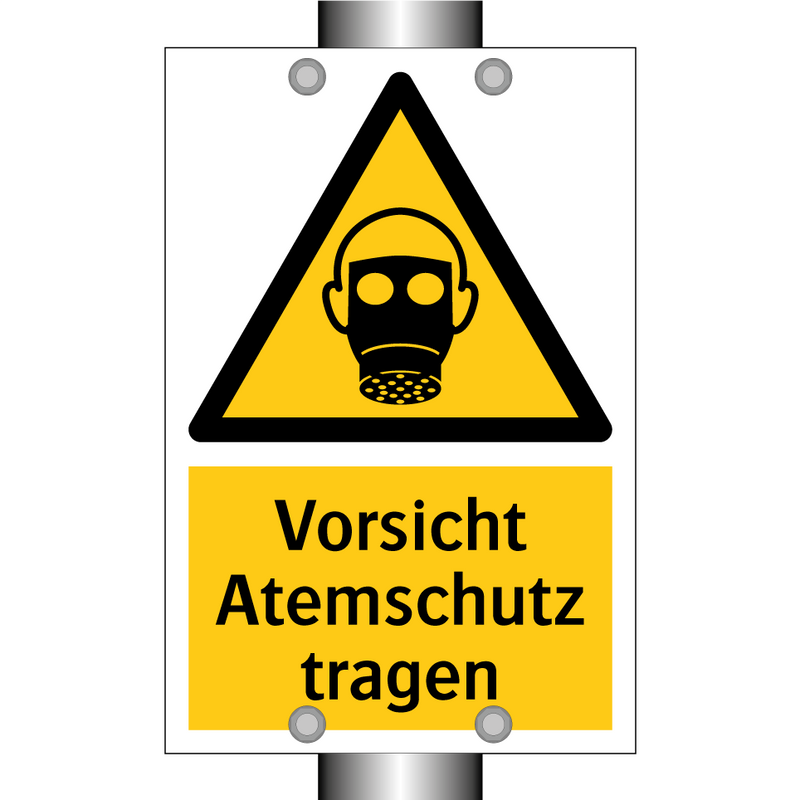 Vorsicht Atemschutz tragen