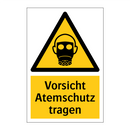 Vorsicht Atemschutz tragen