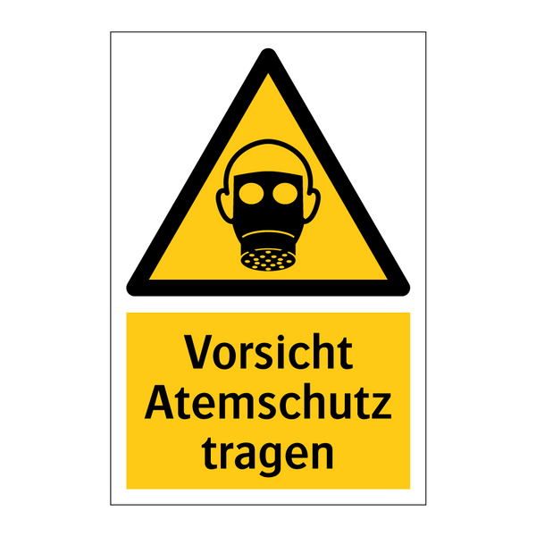 Vorsicht Atemschutz tragen