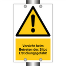 Vorsicht beim Betreten des Silos Erstickungsgefahr!
