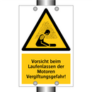 Vorsicht beim Laufenlassen der Motoren Vergiftungsgefahr!