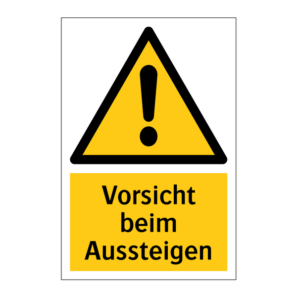 Vorsicht beim Aussteigen