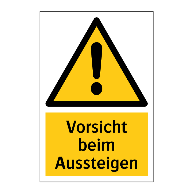 Vorsicht beim Aussteigen