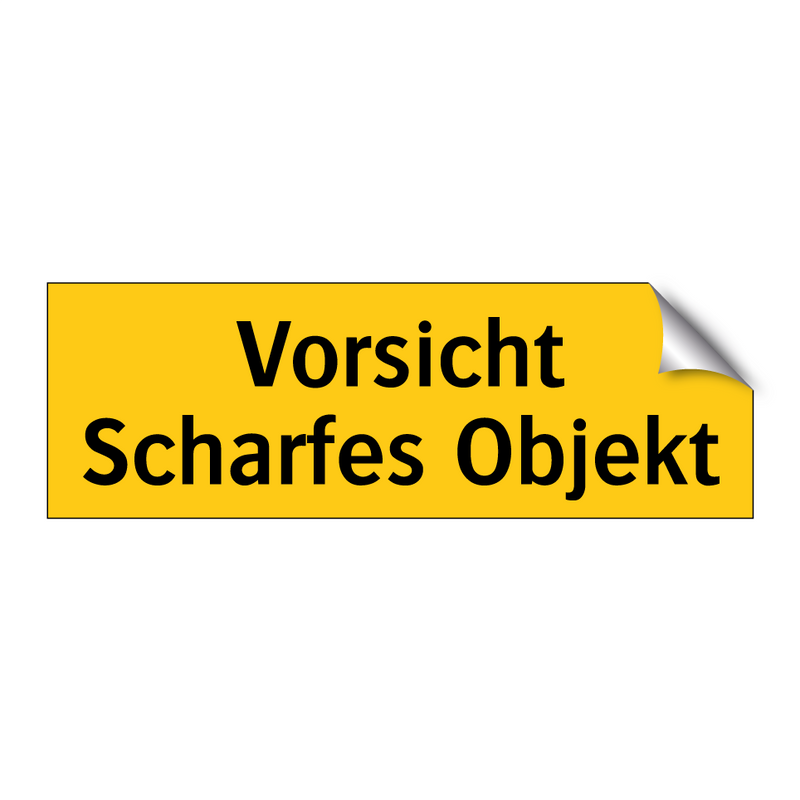 Vorsicht Scharfes Objekt