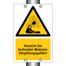Vorsicht bei laufenden Motoren. Vergiftungsgefahr!