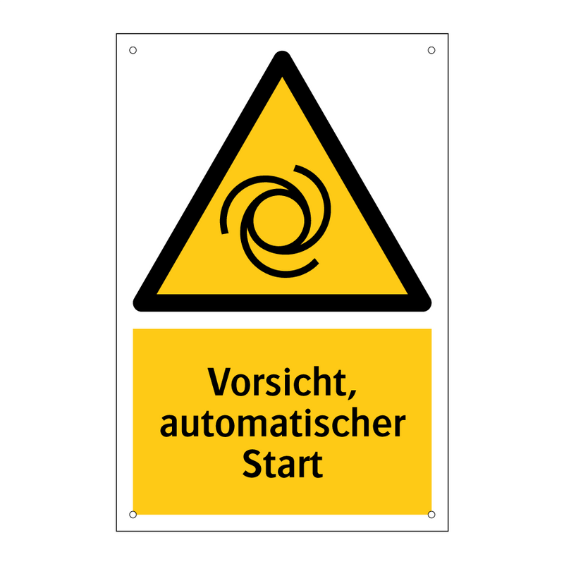 Vorsicht, automatischer Start