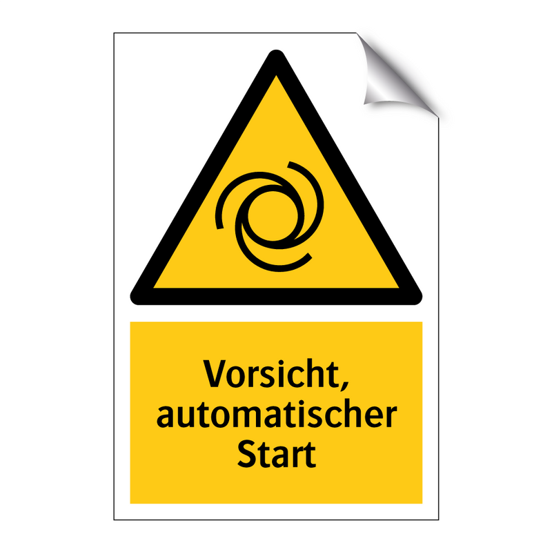 Vorsicht, automatischer Start