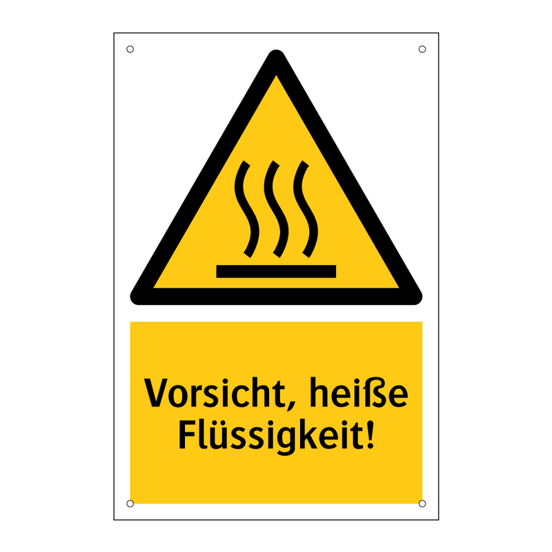 Vorsicht, heiße Flüssigkeit!