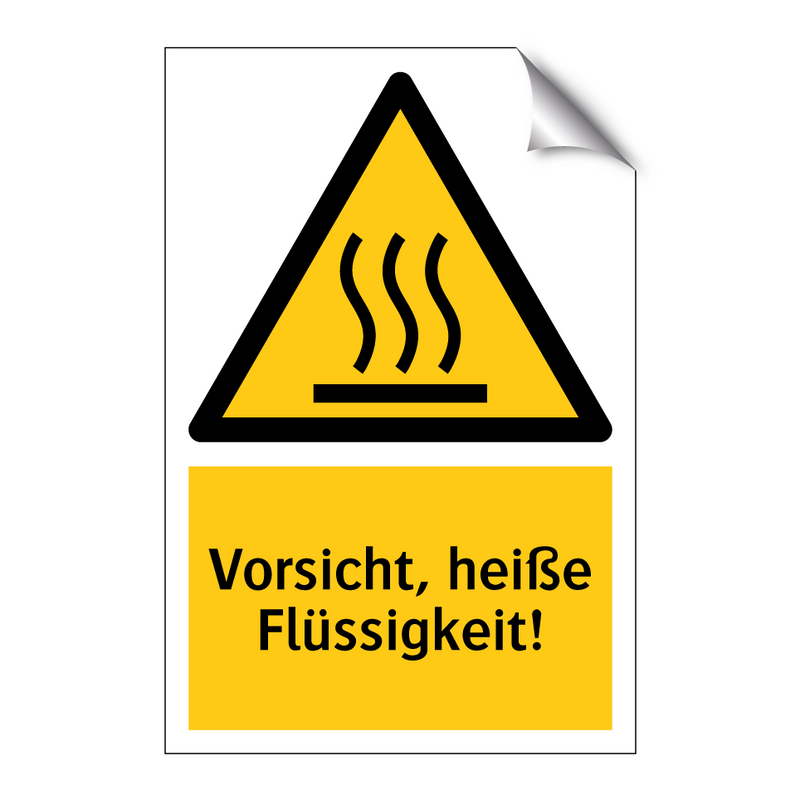 Vorsicht, heiße Flüssigkeit!