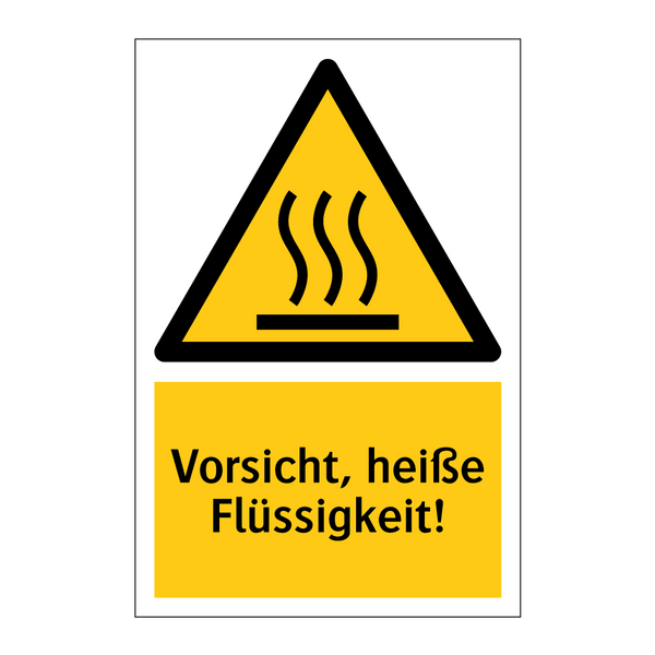 Vorsicht, heiße Flüssigkeit!