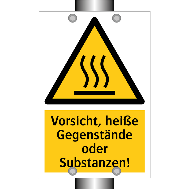 Vorsicht, heiße Gegenstände oder Substanzen!
