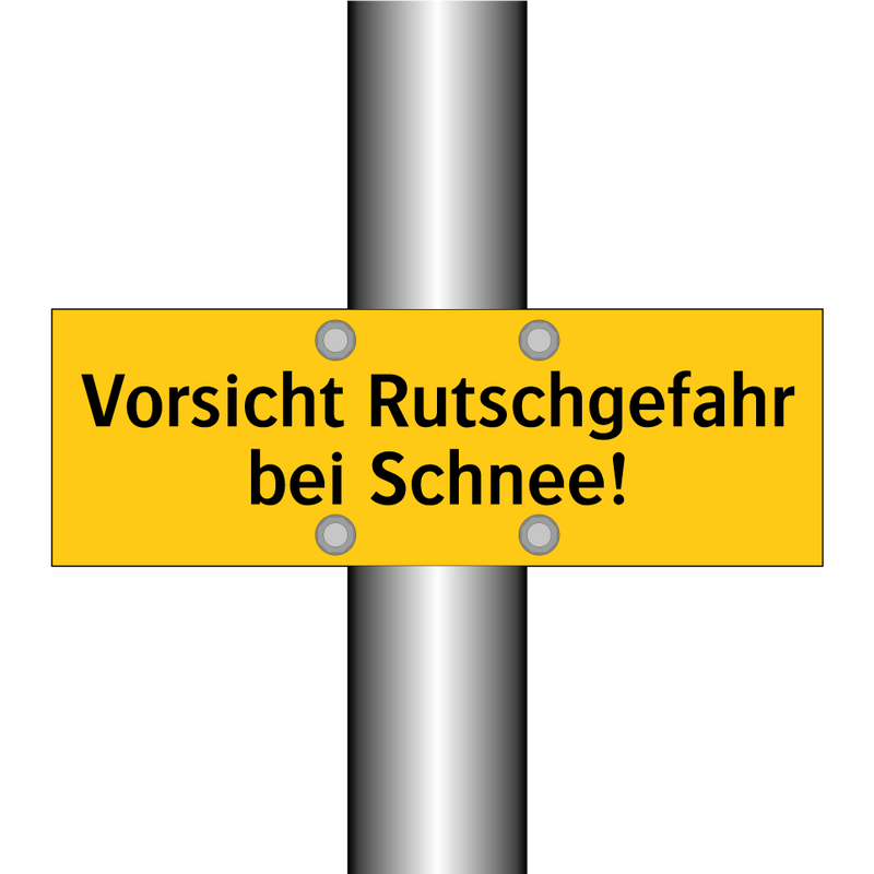 Vorsicht Rutschgefahr bei Schnee!
