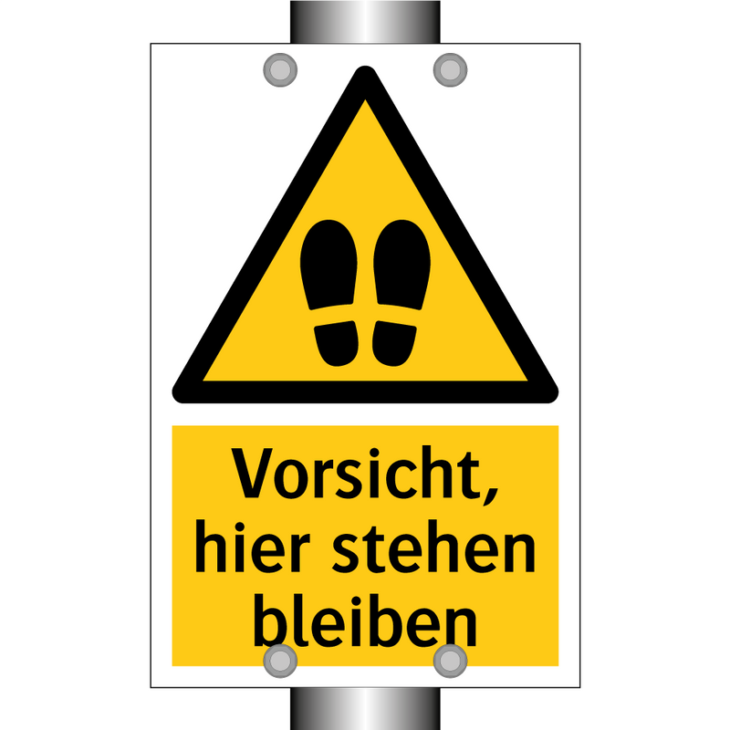 Vorsicht, hier stehen bleiben