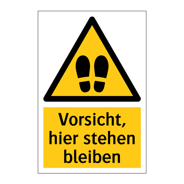 Vorsicht, hier stehen bleiben