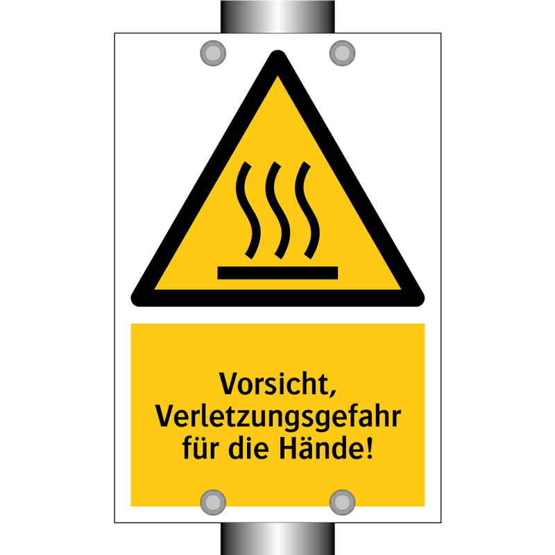 Vorsicht, Verletzungsgefahr für die Hände!