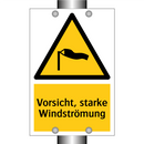 Vorsicht, starke Windströmung