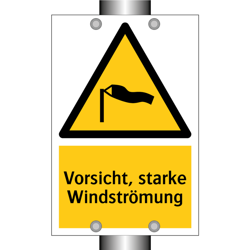 Vorsicht, starke Windströmung
