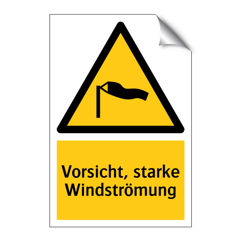 Vorsicht, starke Windströmung