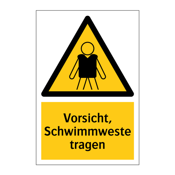 Vorsicht, Schwimmweste tragen