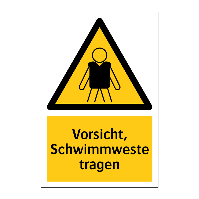 Vorsicht, Schwimmweste tragen