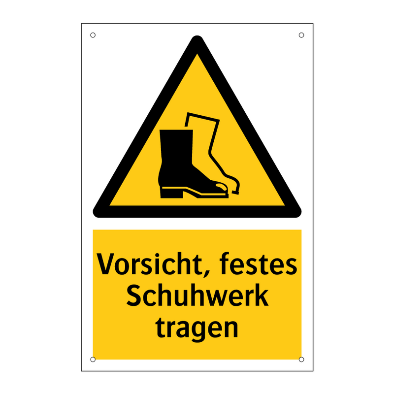Vorsicht, festes Schuhwerk tragen