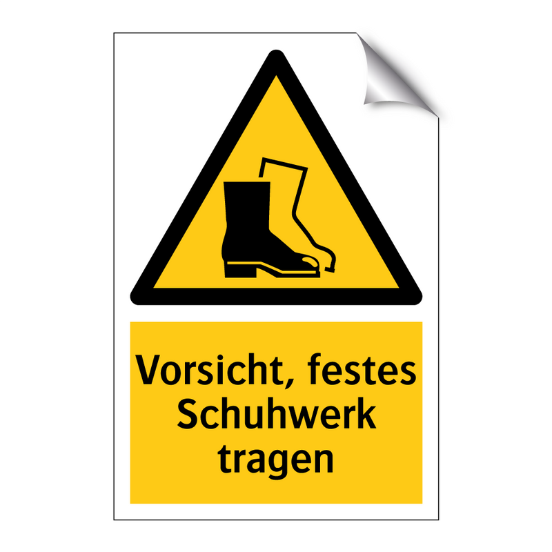 Vorsicht, festes Schuhwerk tragen