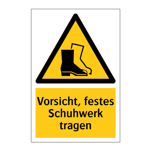 Vorsicht, festes Schuhwerk tragen