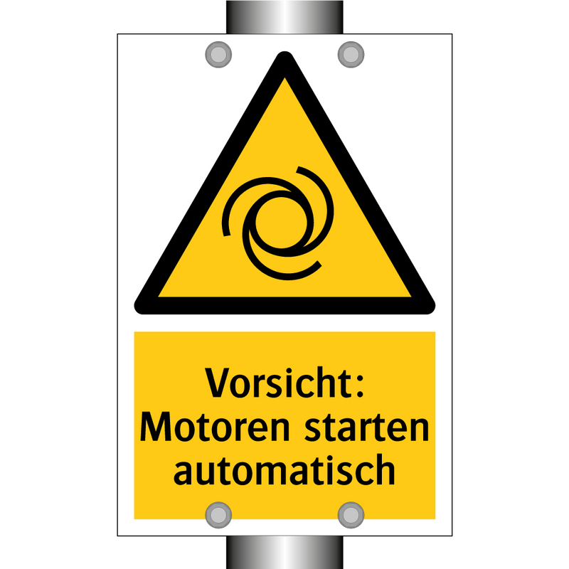 Vorsicht: Motoren starten automatisch