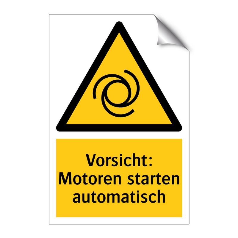 Vorsicht: Motoren starten automatisch