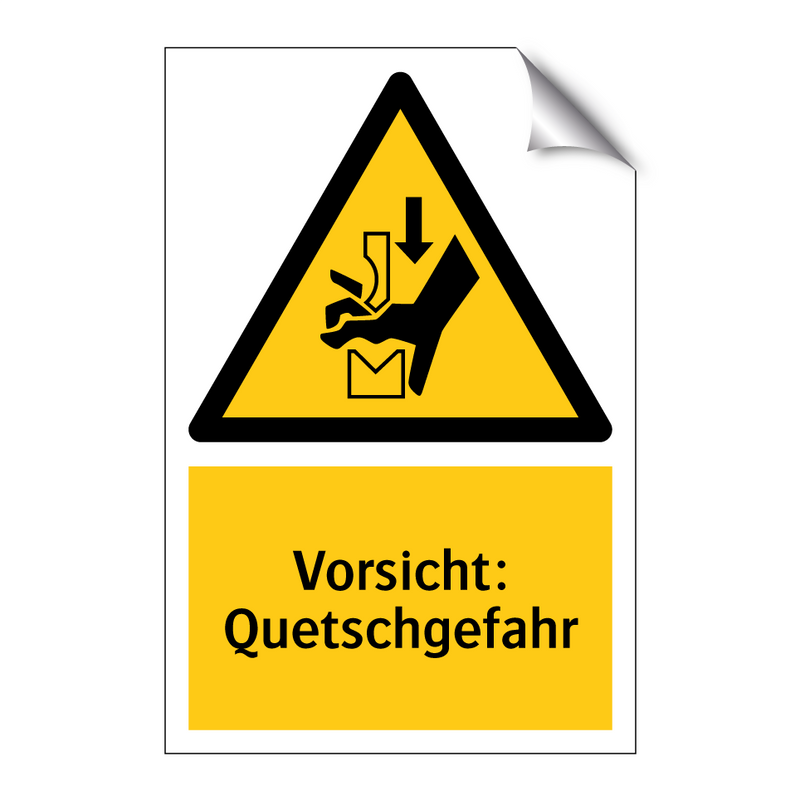 Vorsicht: Quetschgefahr