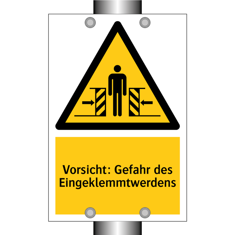 Vorsicht: Gefahr des Eingeklemmtwerdens