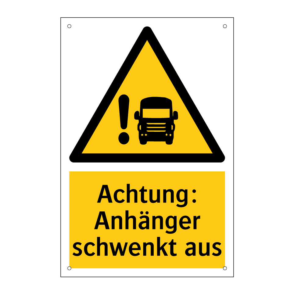 fahrradanhänger schild Kauf Achtung: Anhänger schwenkt aus schild | SignOnline