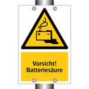 Vorsicht! Batteriesäure