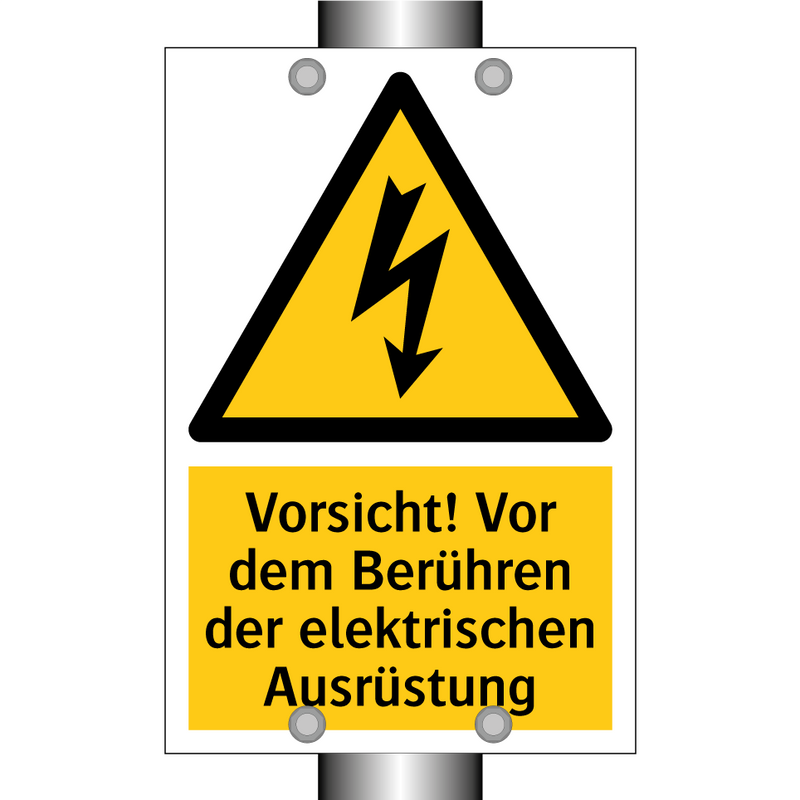 Vorsicht! Vor dem Berühren der elektrischen Ausrüstung