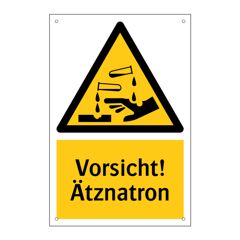 Vorsicht! Ätznatron