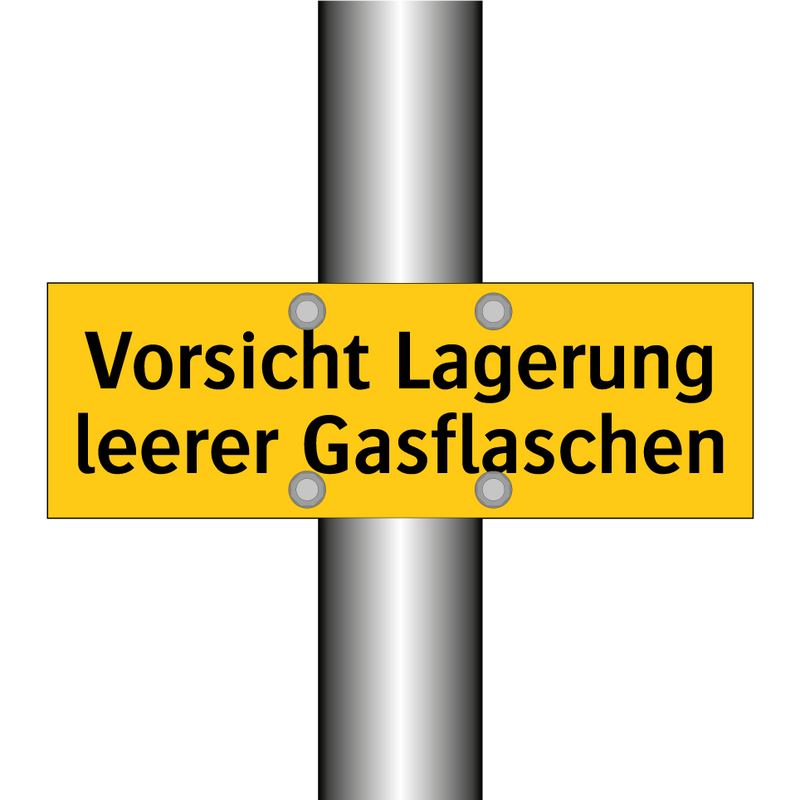 Vorsicht Lagerung leerer Gasflaschen