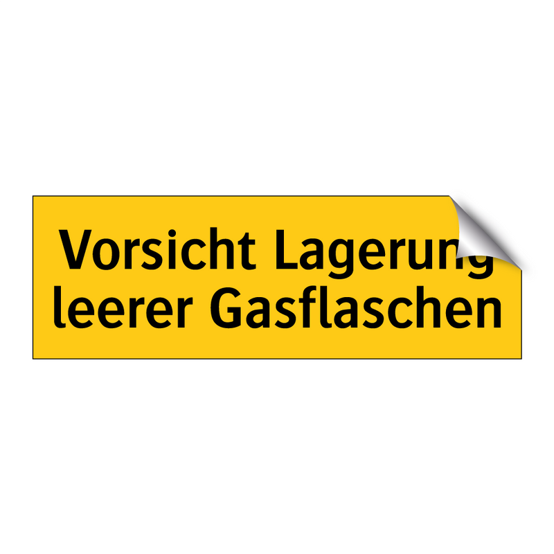 Vorsicht Lagerung leerer Gasflaschen