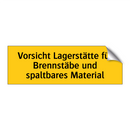 Vorsicht Lagerstätte für Brennstäbe und spaltbares Material